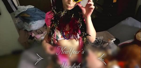  New Years Handjob cumshot